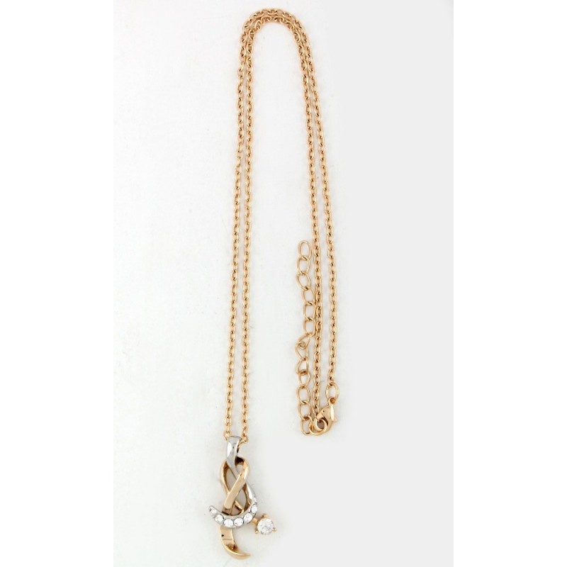 Подвеска на шею с кулоном золотистая (8642)