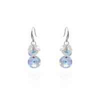 Серьги с камнями сваровски 14460