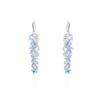 Серьги с камнями сваровски 14463