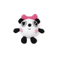 Вязаная игрушка амигуруми Пандочка Малышарики 13см белая (27857)