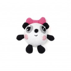 Вязаная игрушка амигуруми Пандочка Малышарики 13см белая (27857)