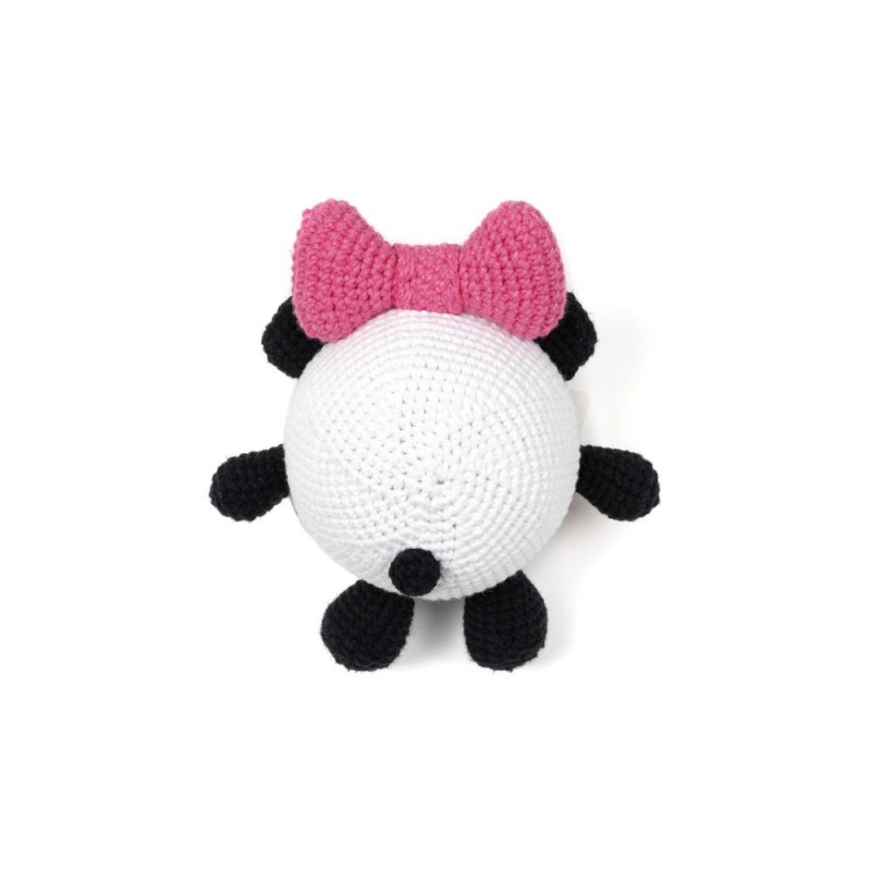 Вязаная игрушка амигуруми Пандочка Малышарики 13см белая (27857)