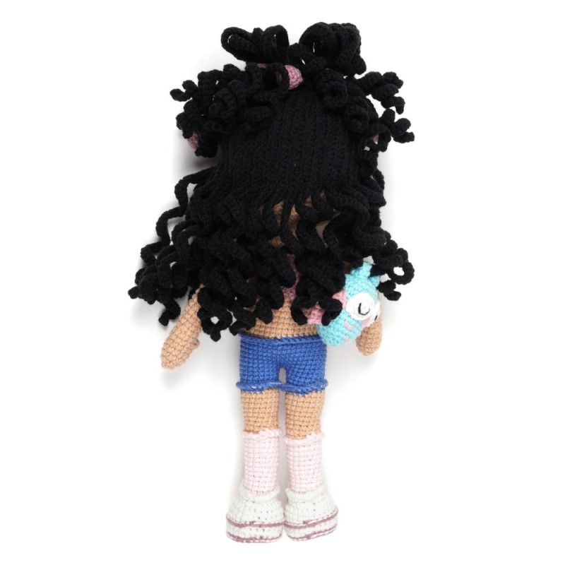 Вязаная игрушка амигуруми Девочка в шортах и топике 29см (27916)