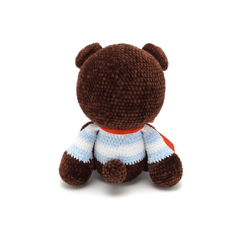 Вязаная игрушка амигуруми Мишка плюшевый 30см коричневый (27924)