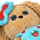 Вязаная игрушка амигуруми Зайка плюшевый в комбинезоне 30см коричневый (28326)