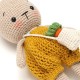 Вязаная игрушка амигуруми Зайка с морковкой 27см бежевый (29146)