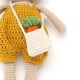 Вязаная игрушка амигуруми Зайка с морковкой 27см бежевый (29146)