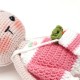 Вязаная игрушка амигуруми Зайка с морковкой 27см розовый (29147)