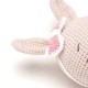Вязаная игрушка амигуруми Зайка с морковкой 27см розовый (29147)