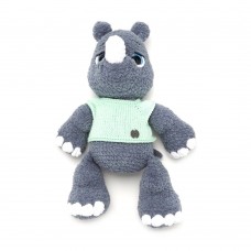 Вязаная игрушка амигуруми Носорог 35см серый (29150)
