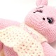 Вязаная игрушка амигуруми Единорог плюшевый 44см розовый (29152)