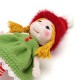 Вязаная игрушка амигуруми Девочка Эльф в красной шапке 40см (29710)