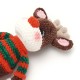 Вязаная игрушка амигуруми Олень плюшевый 35см коричневый (29712)