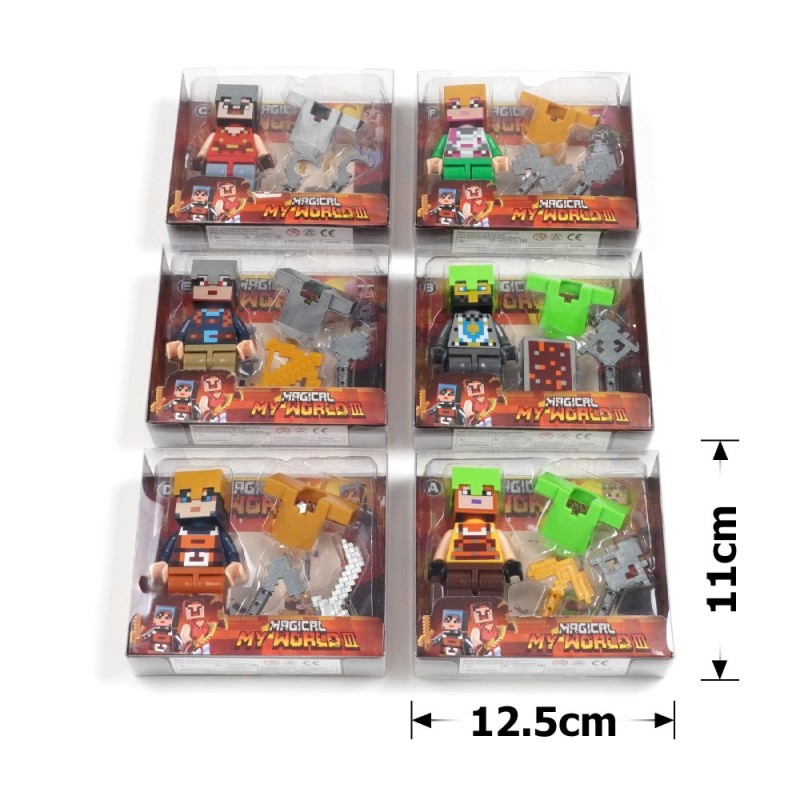 Набор фигурок-конструкторов Майнкрафт 12шт (30869)