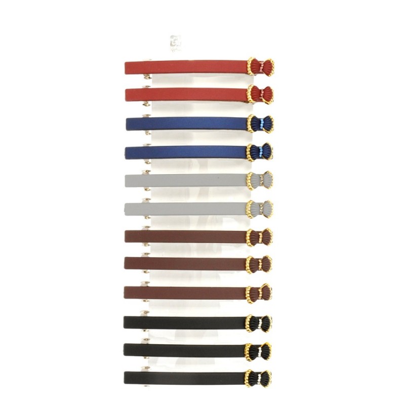 Набор автоматических заколок матовые с бантиком (43-10868)