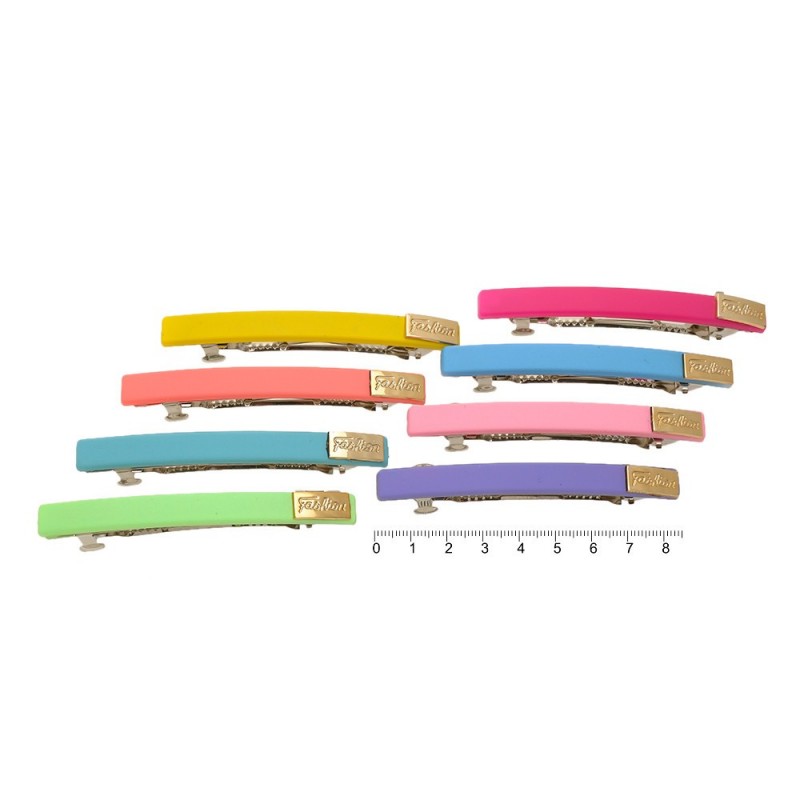 Набор автоматических заколок матовые с украшением (32-13197)