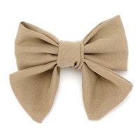 Заколка-автомат с бантом из софтовой ткани 13см (23090) вариант 06