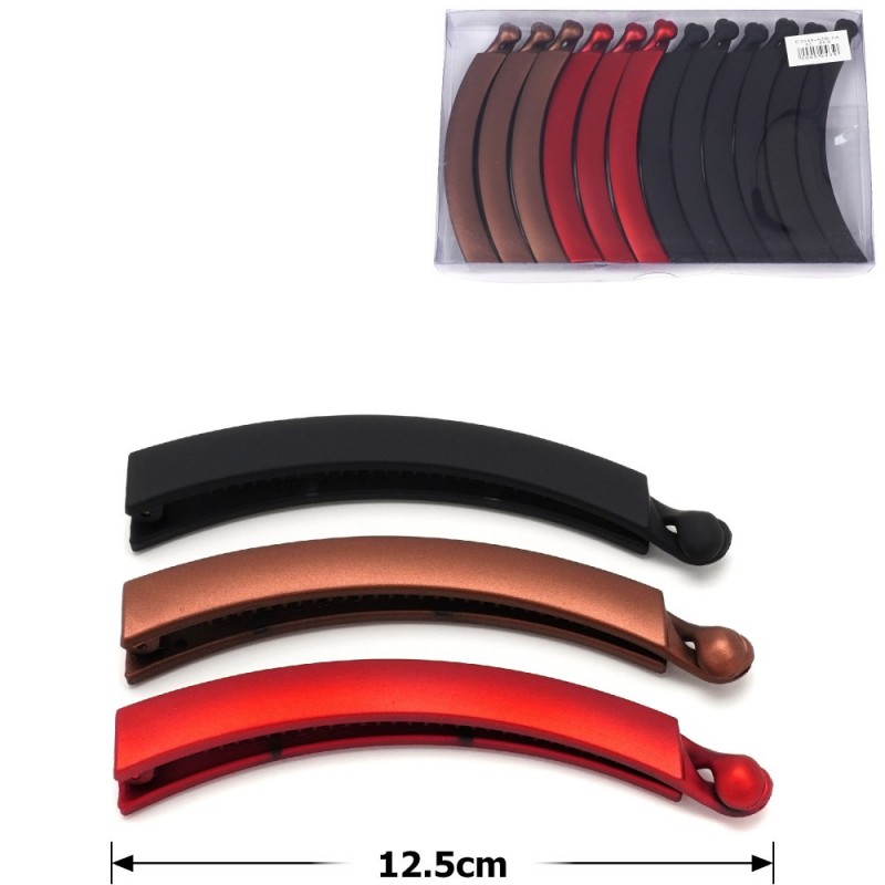 Набор заколок бананов для волос матовые (26893)