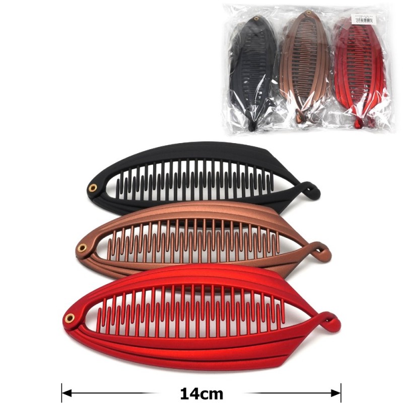 Набор заколок бананов для волос матовые (26899)