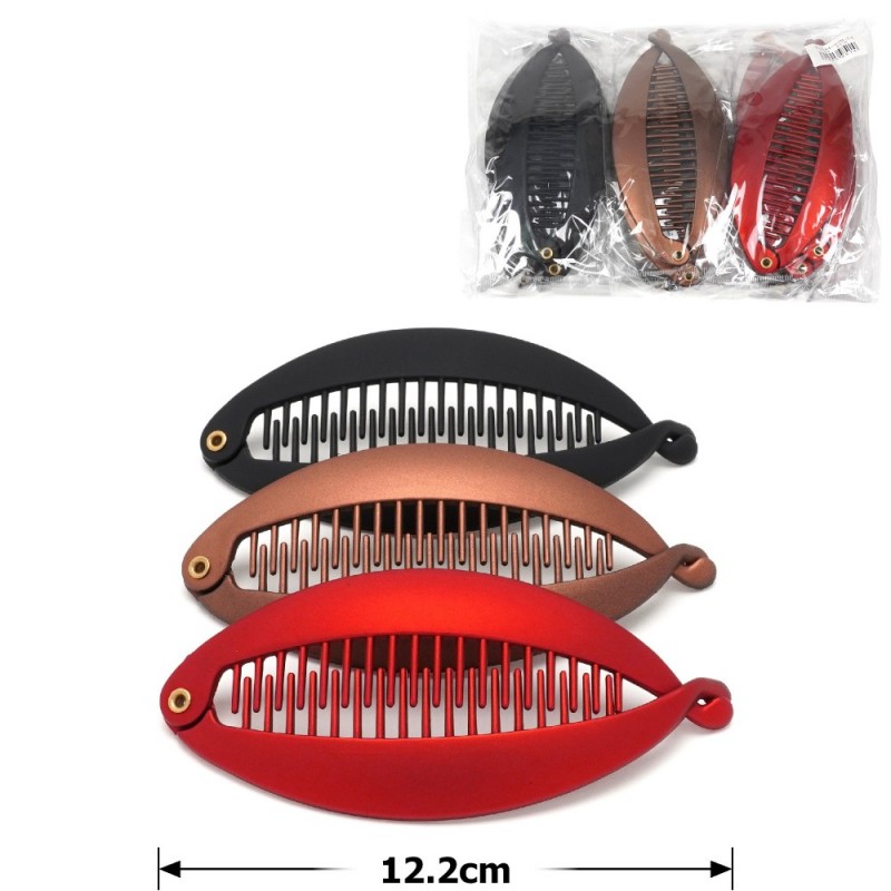 Набор заколок бананов для волос матовые (26901)