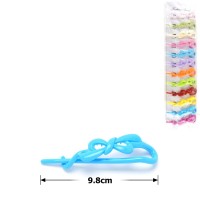 Набор заколок бананов для волос цветные Бантик (331)