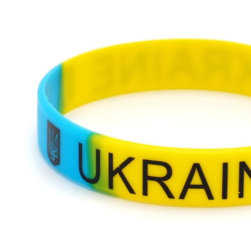 Набор силиконовых браслетов Ukraine Украина 12мм (12946)