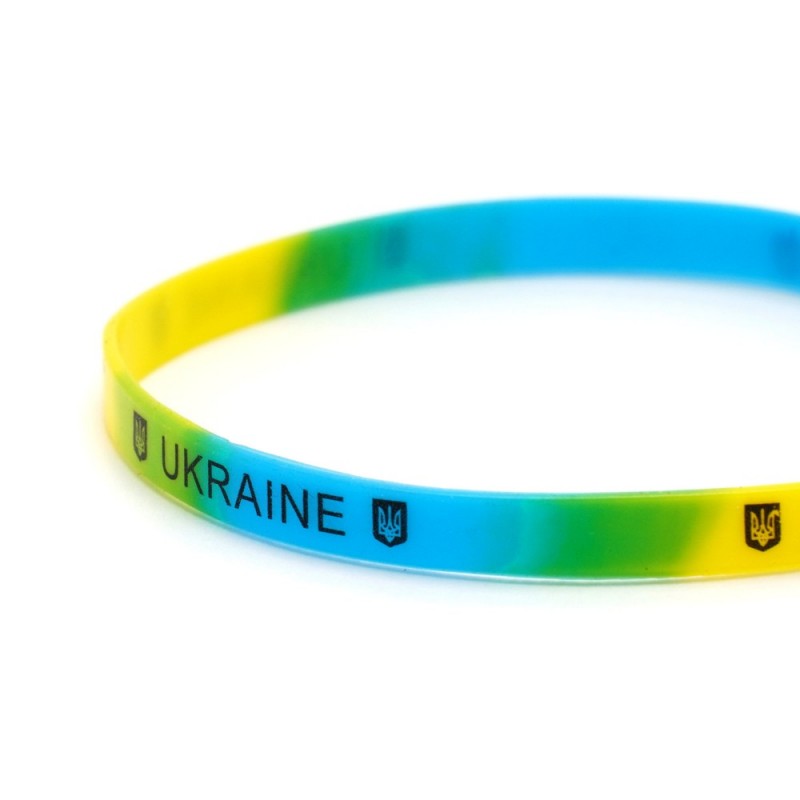 Набор силиконовых браслетов 5мм Ukraine Украина (13211)