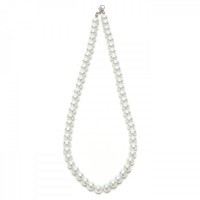 Подвеска на шею из бусин белого цвета Ø8мм (27591)