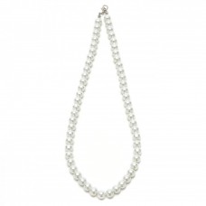 Подвеска на шею из бусин белого цвета Ø8мм (27591)