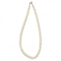 Подвеска на шею из бусин молочного цвета Ø8мм (27592)