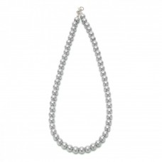 Подвеска на шею из бусин серого цвета Ø8мм (27594)