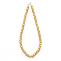 Подвеска на шею из бусин бежевого цвета Ø8мм (27596)