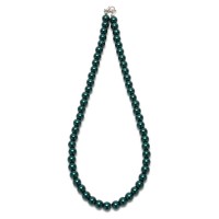 Подвеска на шею из бусин изумрудного цвета Ø8мм (28329)