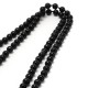 Подвеска на шею из бусин чёрного цвета Ø6мм (3941)