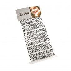 Набор чокеров-браслетов со стразами черные (13248)