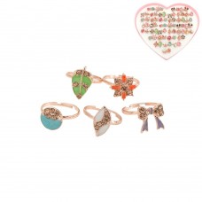 Набор колец 72шт разноцветные (12935)