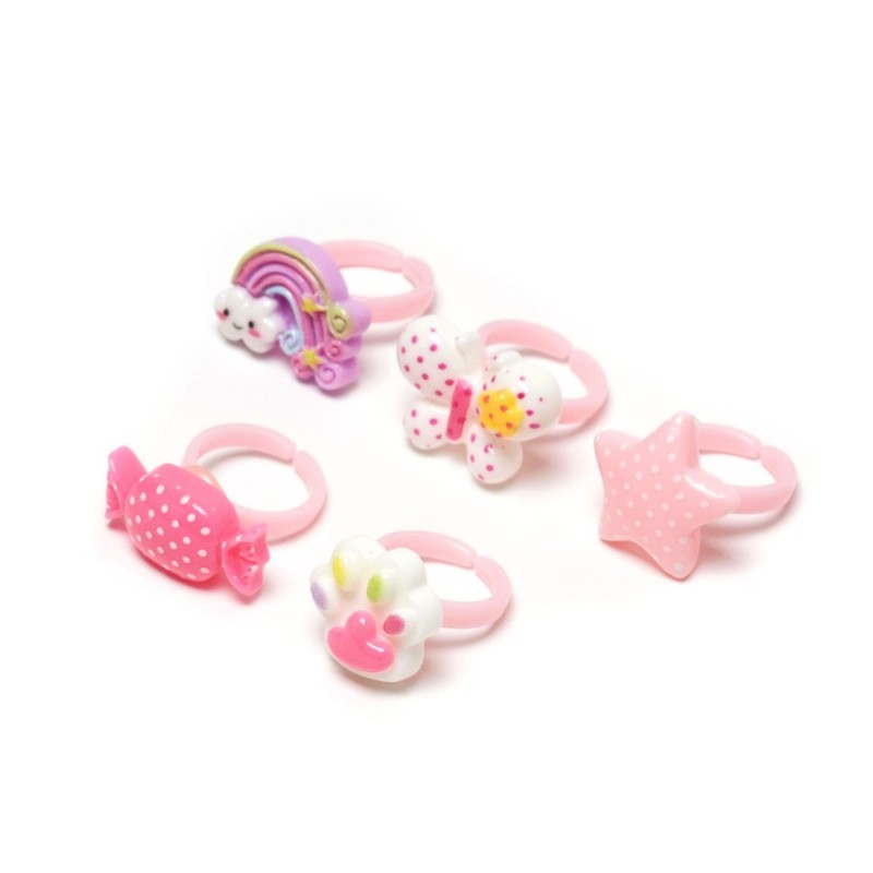 Набор детских колец 12х3шт разноцветные (31359)