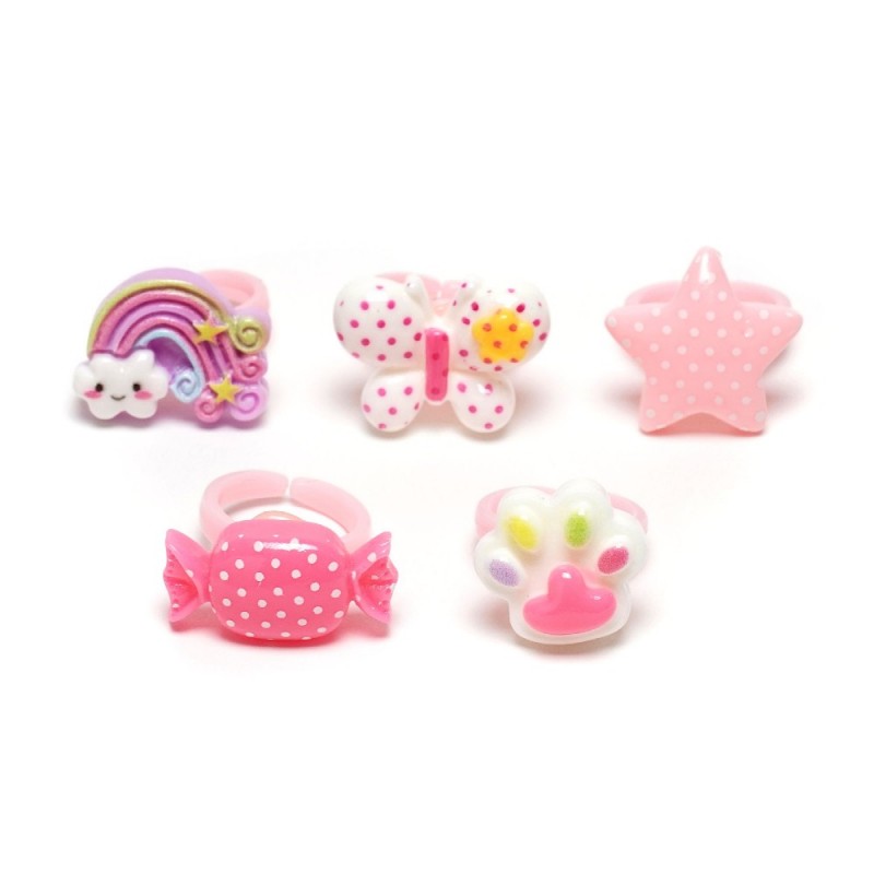 Набор детских колец 12х3шт разноцветные (31359)