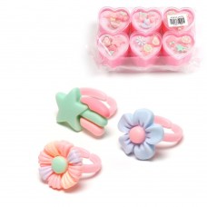 Набор детских колец 12х3шт разноцветные (31360)