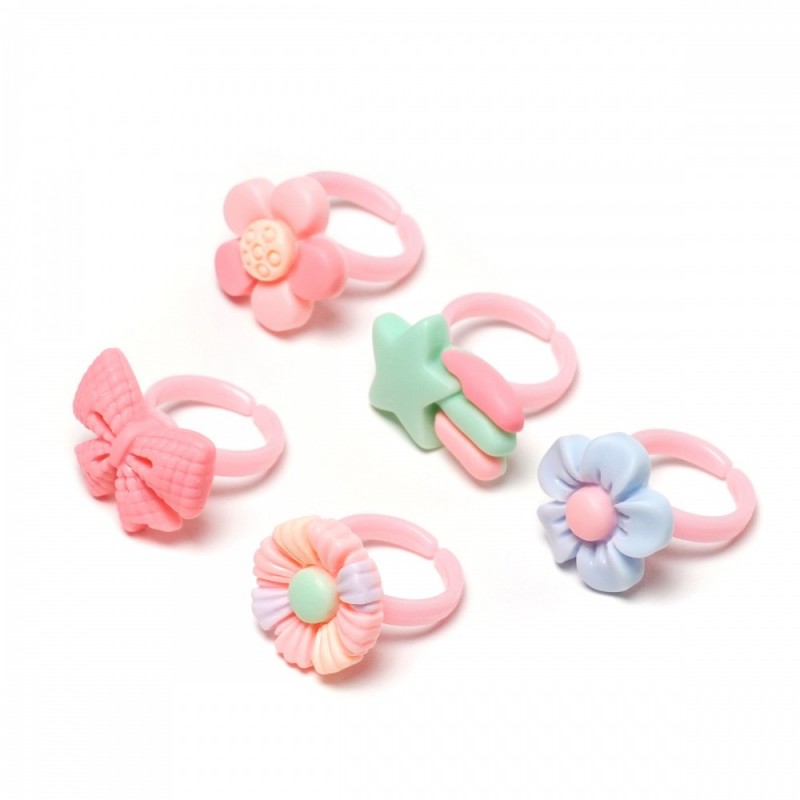 Набор детских колец 12х3шт разноцветные (31360)