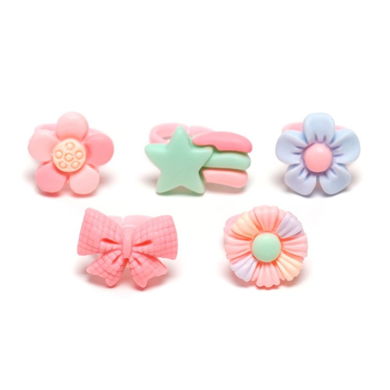 Набор детских колец 12х3шт разноцветные (31360)