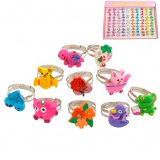 Набор детских колец 100шт разноцветные (369)