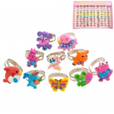 Набор детских колец 100шт разноцветные (370)