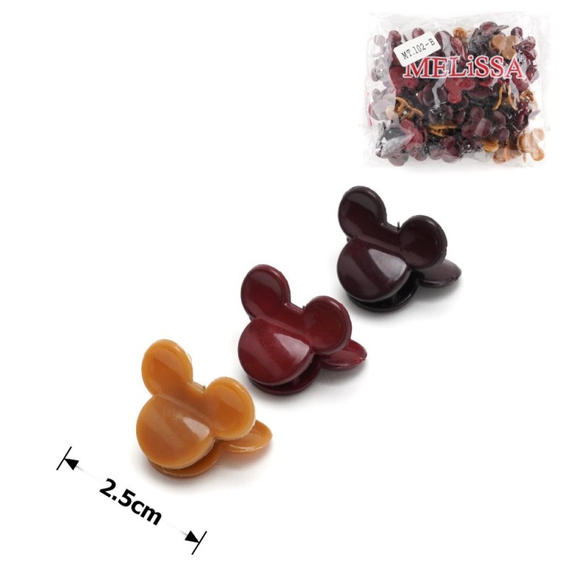 Набор заколок-крабов для волос пластиковый Melissa® (10529)