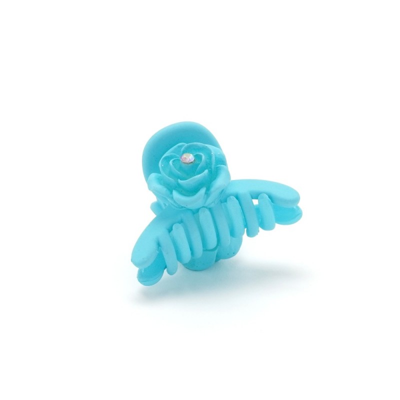 Набор заколок-крабов (39-11741) матовых с цветком со стразами