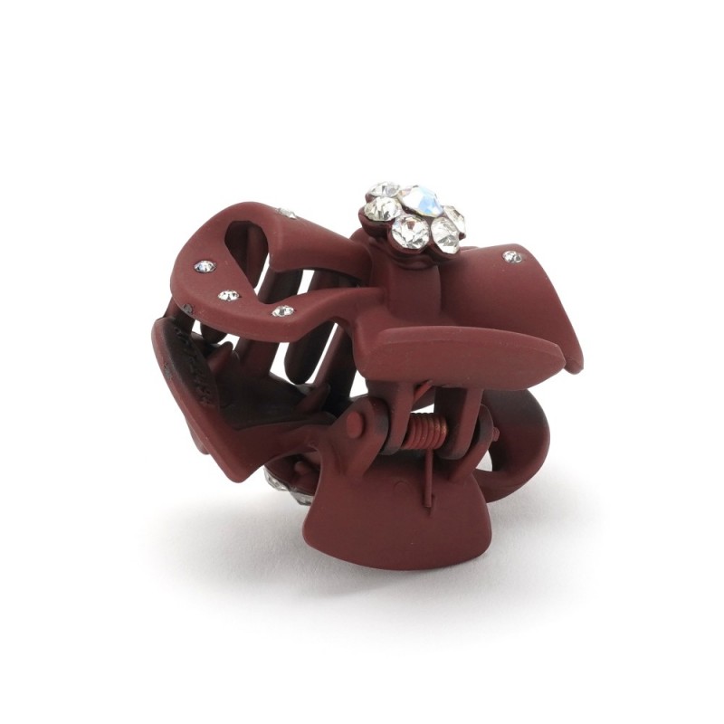 Набор заколок-крабов (72-12495) матовых со стразами