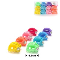 Набор заколок-крабов (32-13183) матовых со стразами