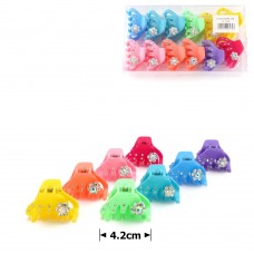 Набор заколок-крабов (12-13184) матовых со стразами