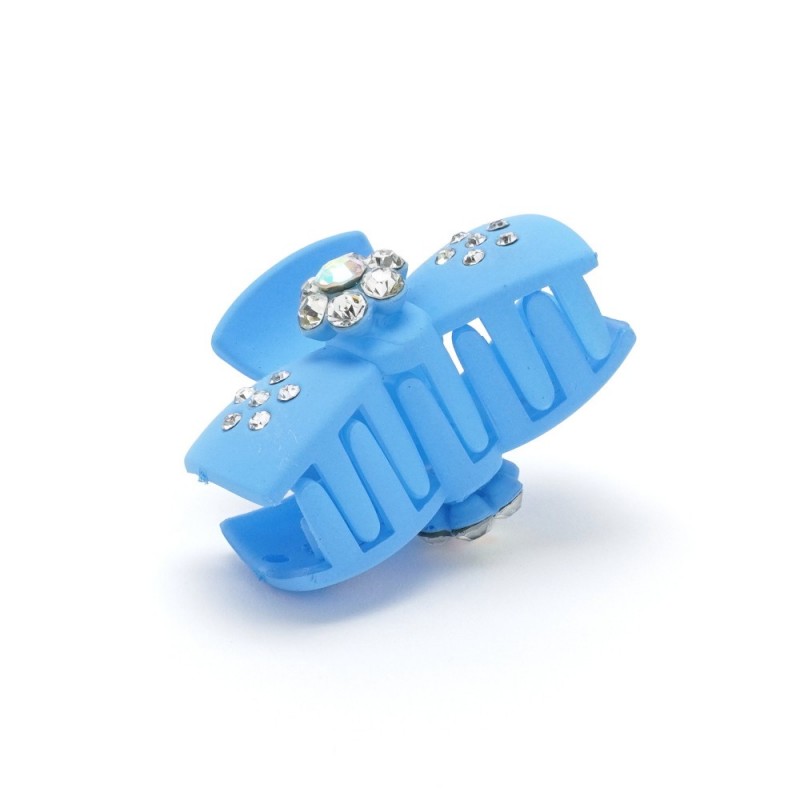 Набор заколок-крабов матовые со стразами (13186)