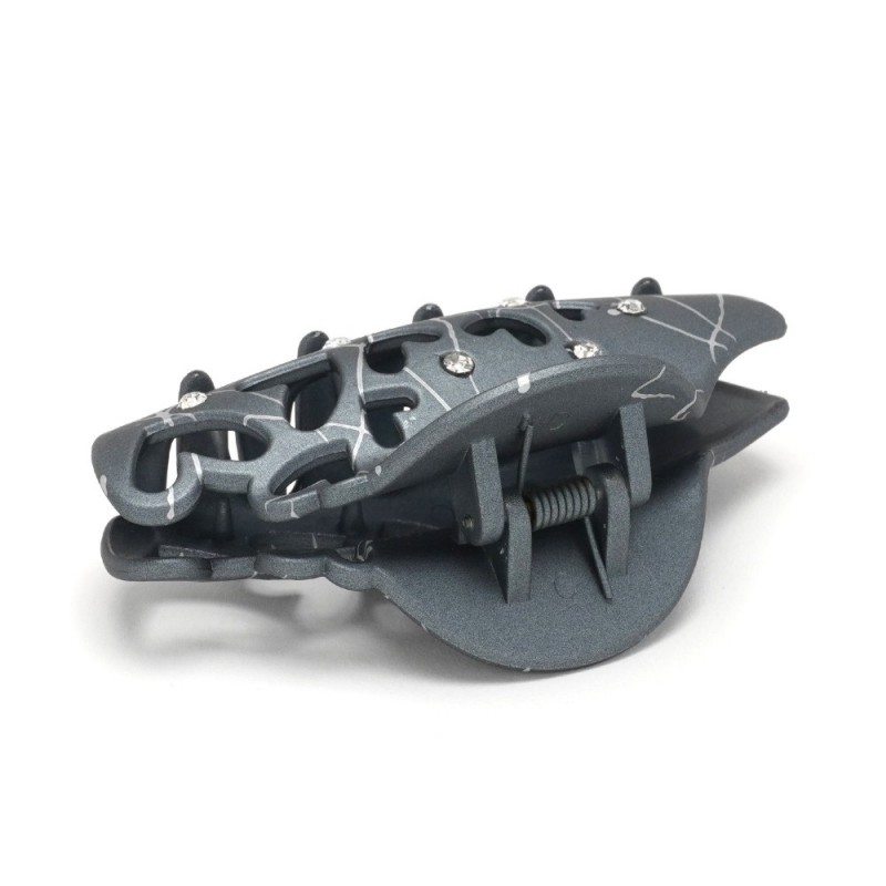 Набор заколок-крабов матовых со стразами и узорами (13768)